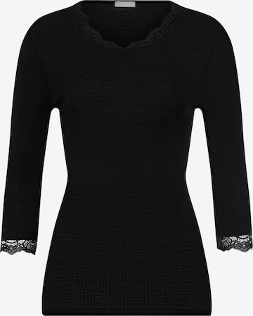 T-shirt ' Woolen Lace ' Hanro en noir : devant