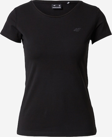 4F - Camiseta funcional en negro: frente