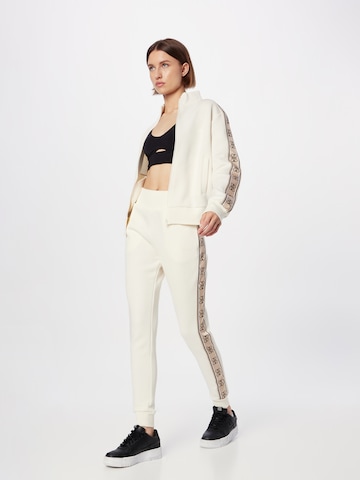 GUESS Athletic Zip-Up Hoodie 'Brithey' in White