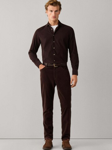 Hackett London Regular Fit Hemd in Braun