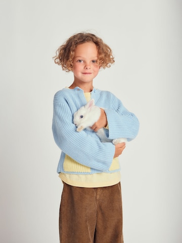 Maru + Bo Cardigan 'CARDIGAN WITH CONTRAST COLOR POCKETS' i blå