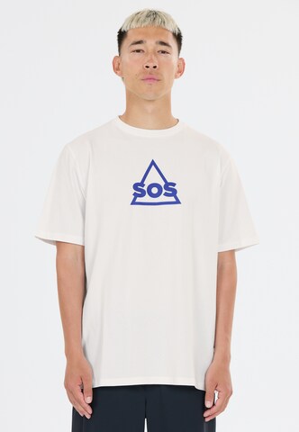 SOS T-Shirt 'Kvitfjell' in Weiß: Vorderseite