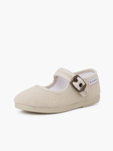 Ballerines Pisamonas en beige : devant