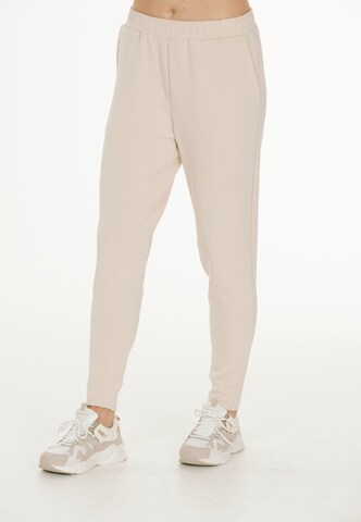 ENDURANCE Tapered Sportbroek 'Timmia' in Beige: voorkant