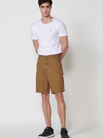 KOROSHI Regular Jeans in Brown