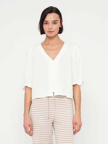 Camicia da donna 'PCSIKKA' di PIECES in bianco: frontale