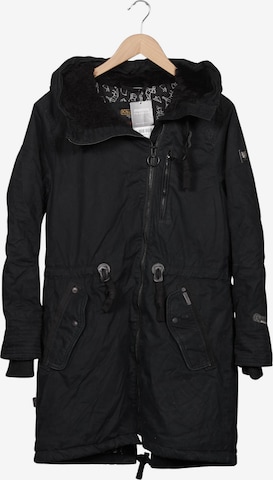 khujo Mantel M in Schwarz: Vorderseite