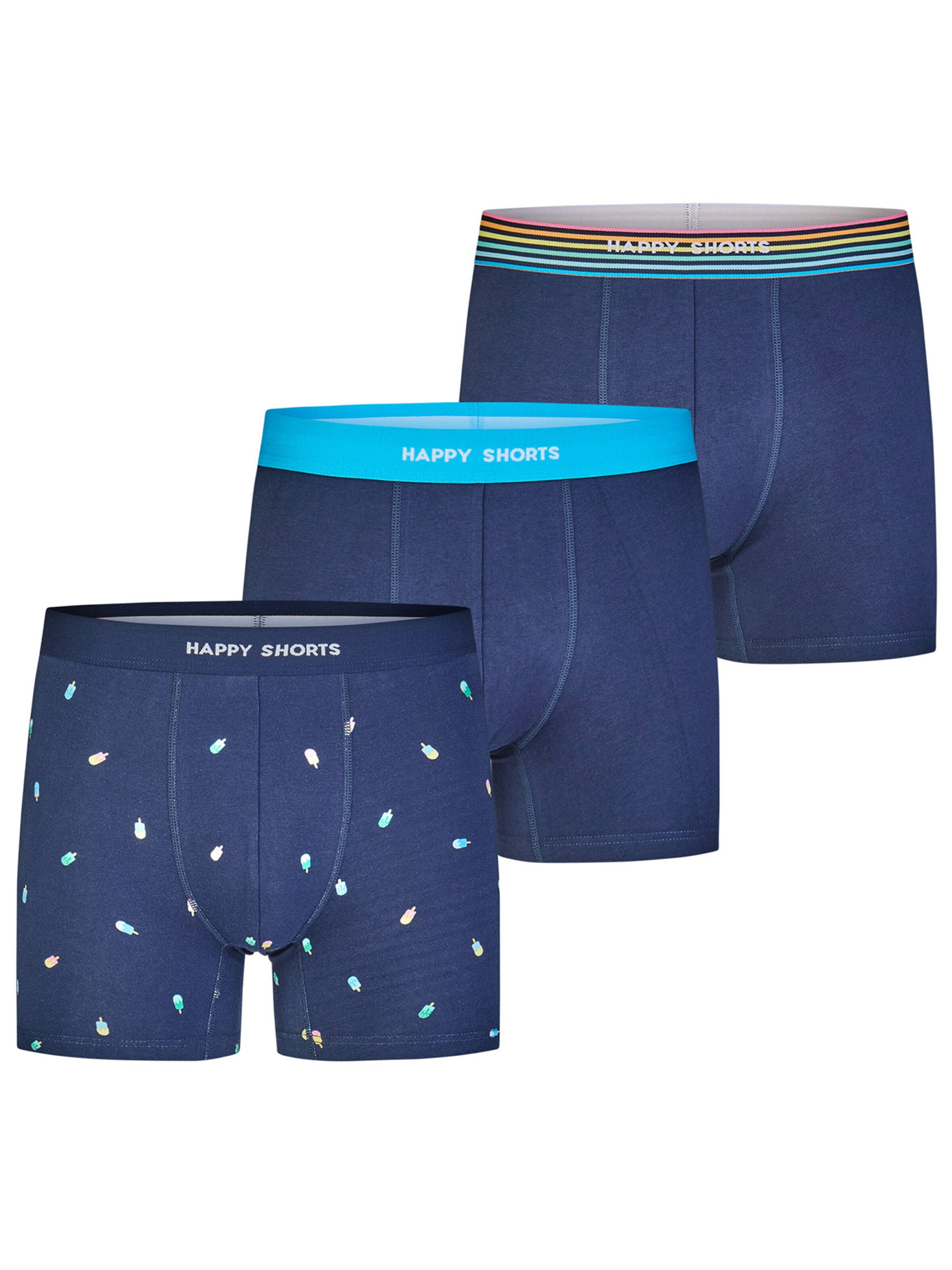 Happy Shorts Boxer shorts ' Jersey ' in Blue: front