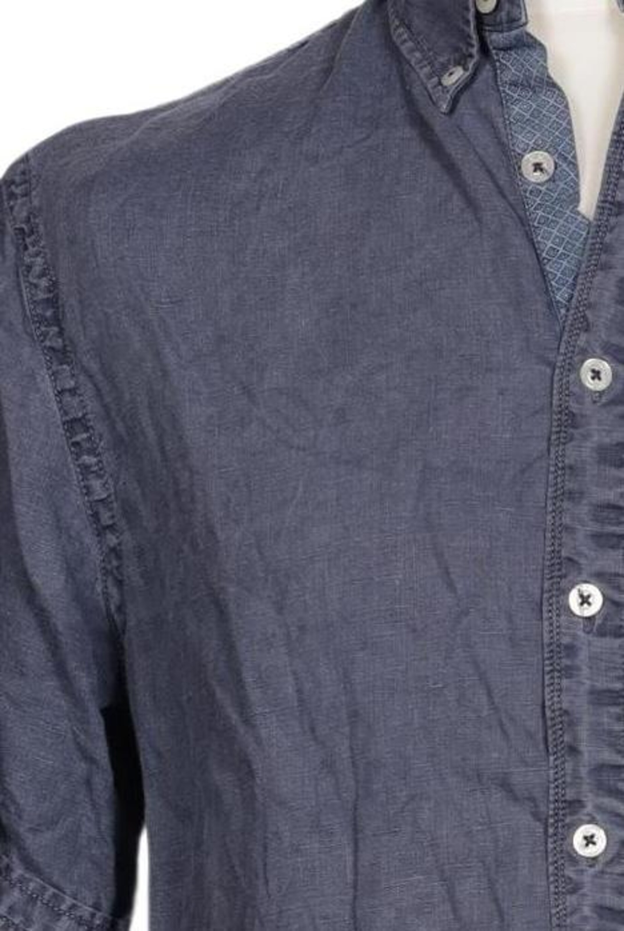 BRAX Button Up Shirt in M in Blue