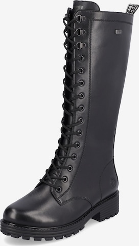 REMONTE Lace-Up Boots in Black: front