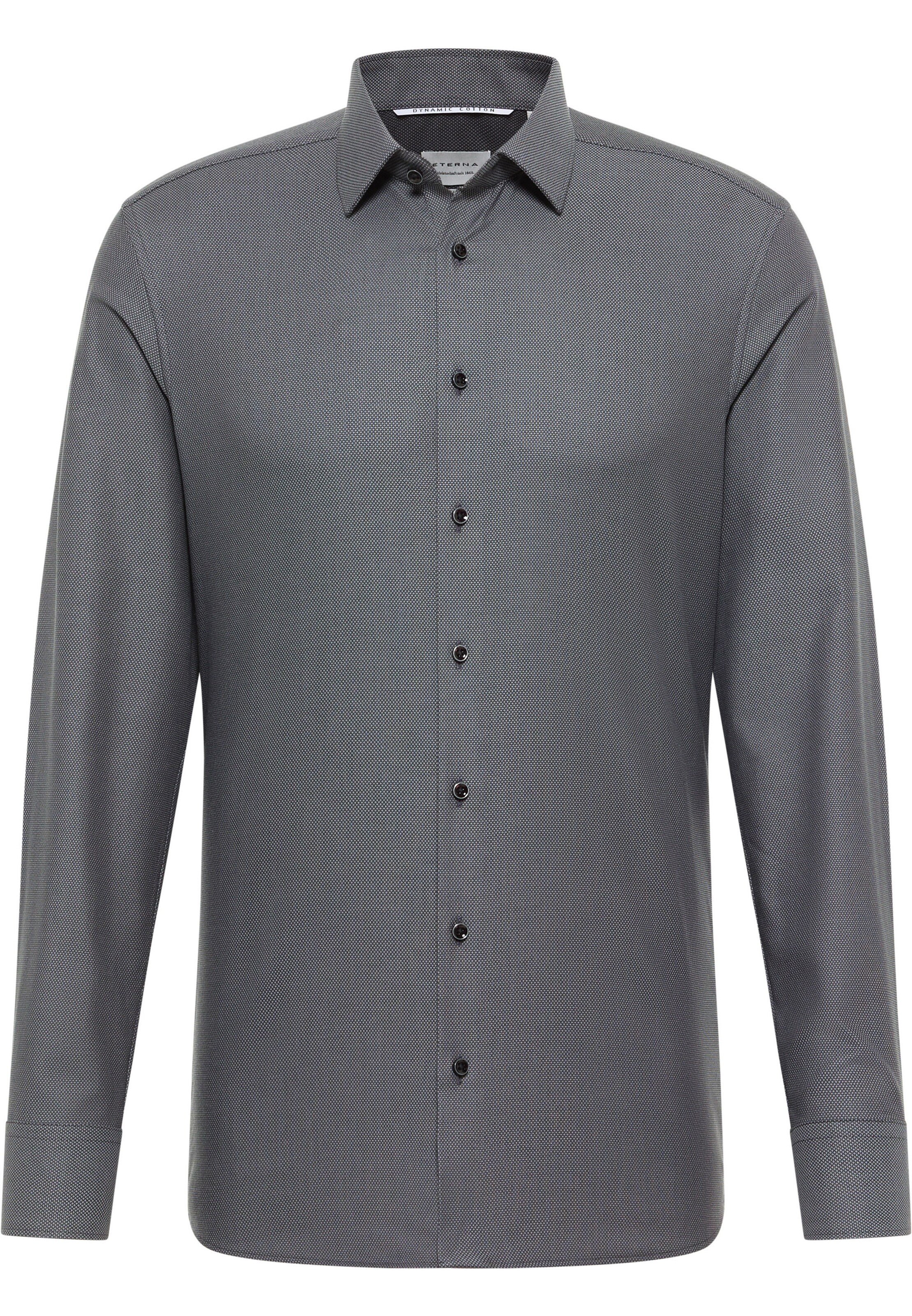 ETERNA Zakelijk overhemd in Zwart: voorkant