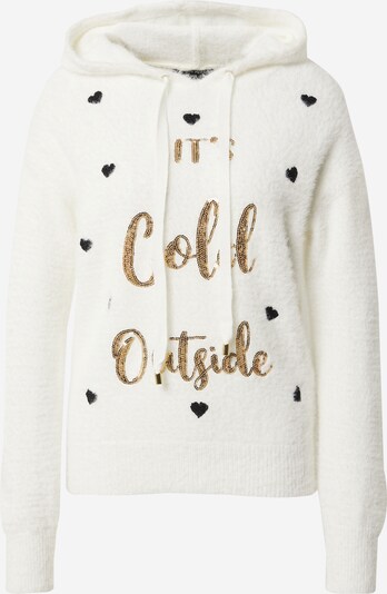 Dorothy Perkins Sweater 'Christmas' in Gold / Black / White, Item view