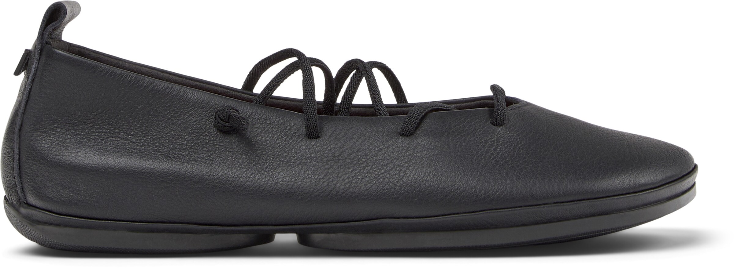 CAMPER Ballerina met riempjes 'Right Nina' in Zwart