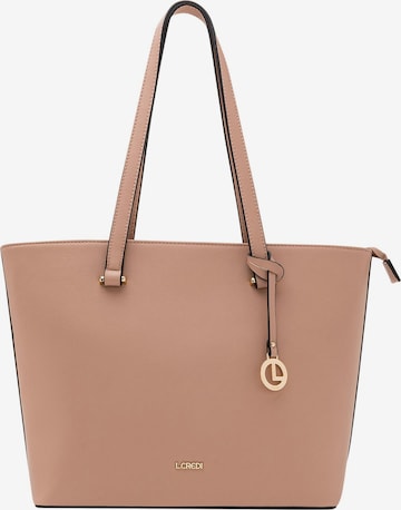 L.CREDI Shopper 'Filippa' in Braun: Vorderseite