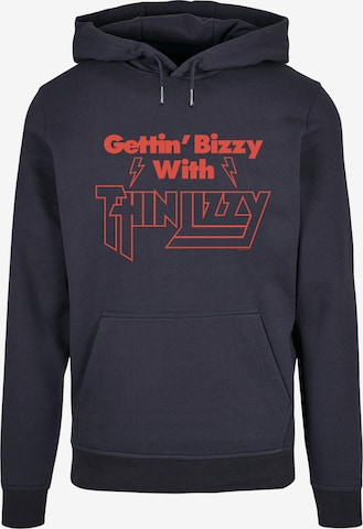 Merchcode Sweatshirt 'Thin Lizzy - Gettin Bizzy' in Blue: front