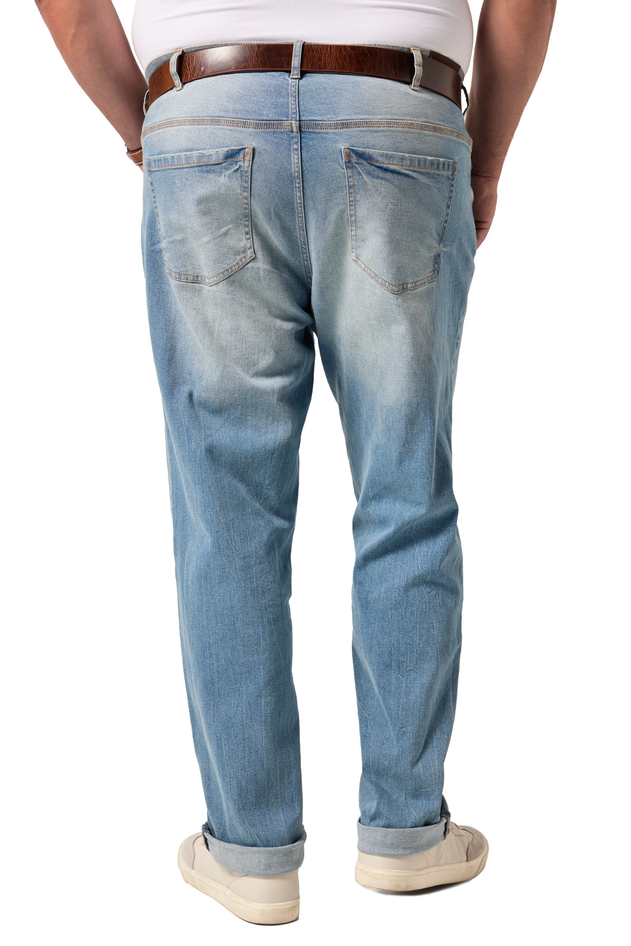 Men Plus Regular Jeans in Blauw
