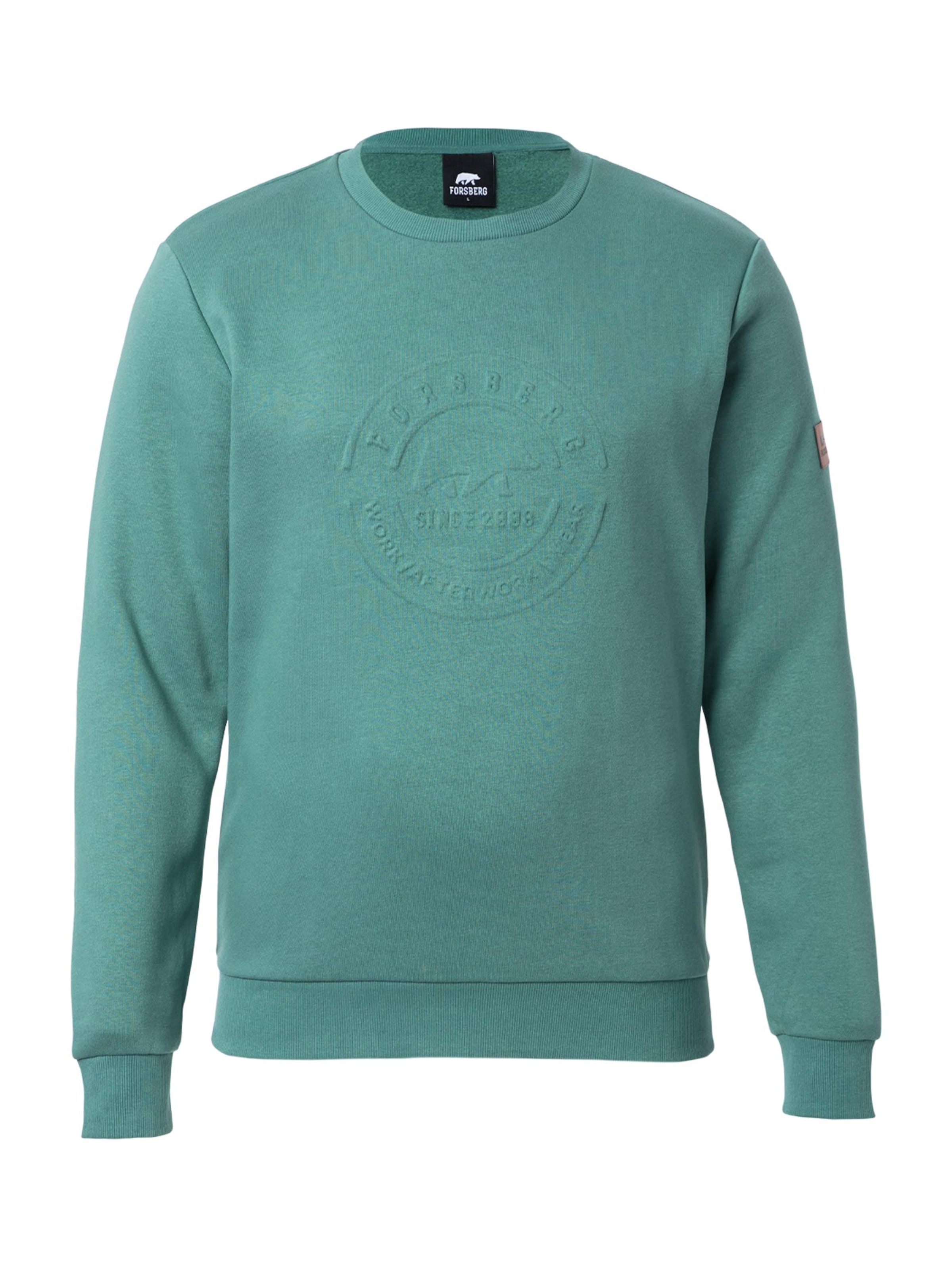 FORSBERG Sweatshirt 'Sweatshirt mit 3D Logo' in Grün: Vorderseite