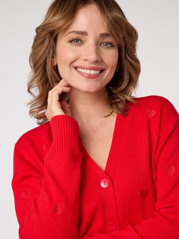 Quiosque Knit cardigan in Red