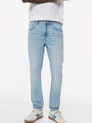 Coupe slim Jean Pull&Bear en bleu : devant