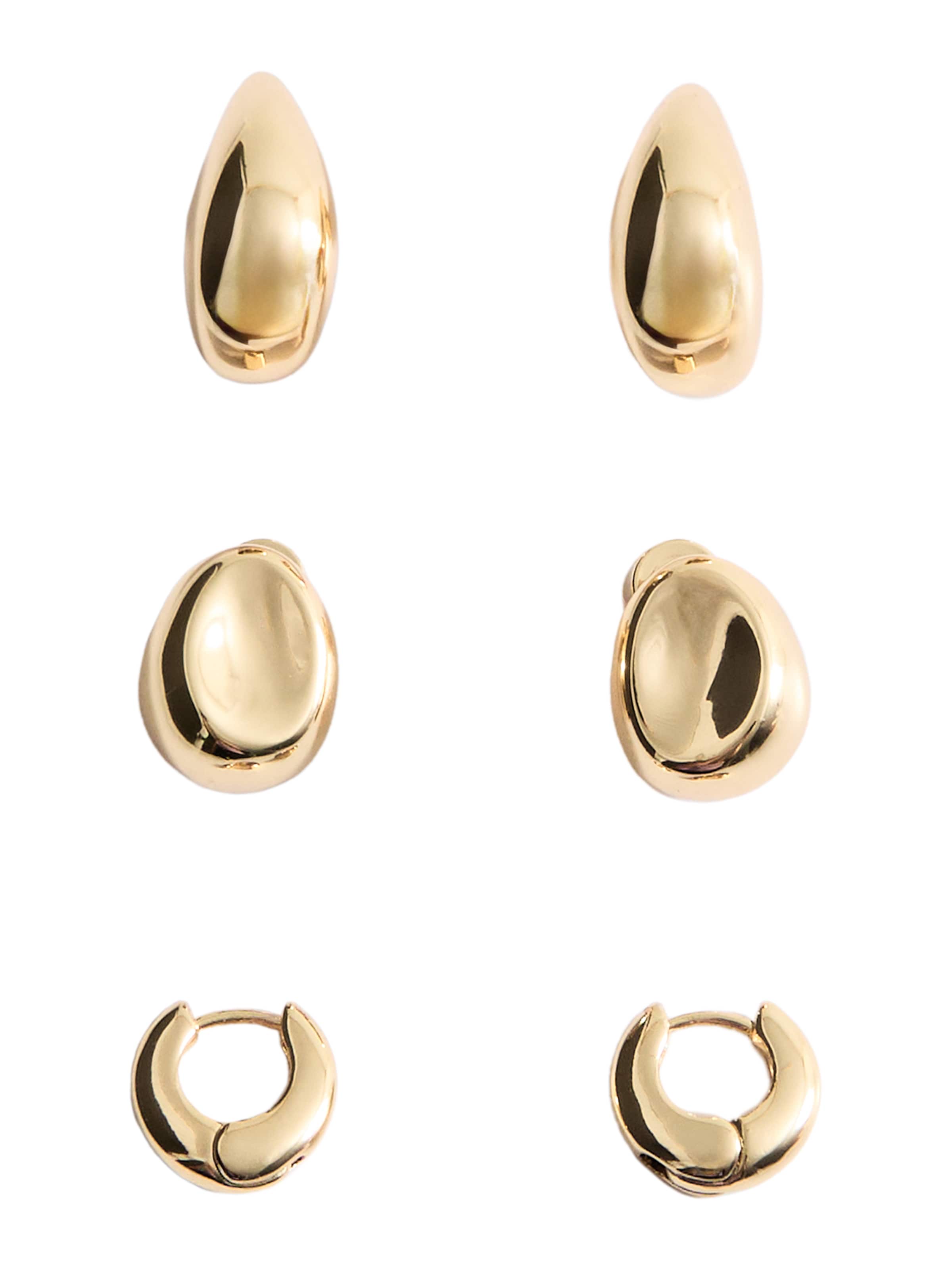 Cercei 'DAI' de la MANGO pe auriu: față