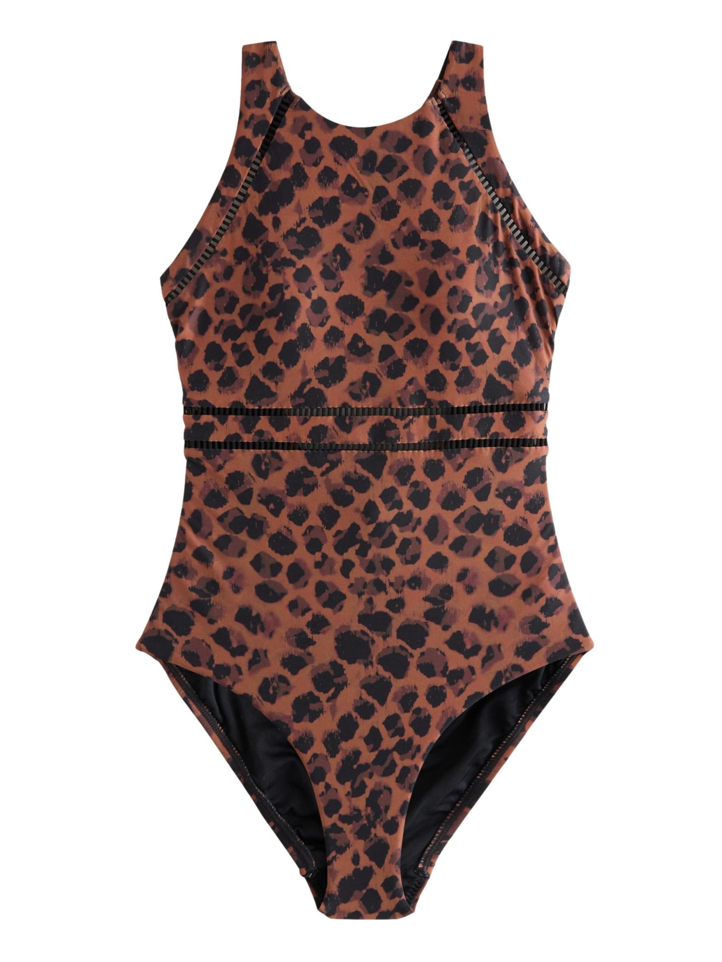 Next Μπουστάκι Ολόσωμο μαγιό σε καφέ: μπροστά