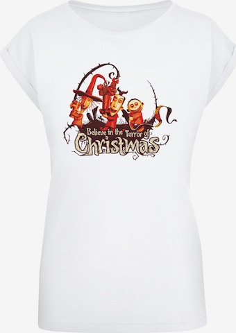 ABSOLUTE CULT Shirt 'The Nightmare Before Christmas - Christmas Terror' in Wit: voorkant