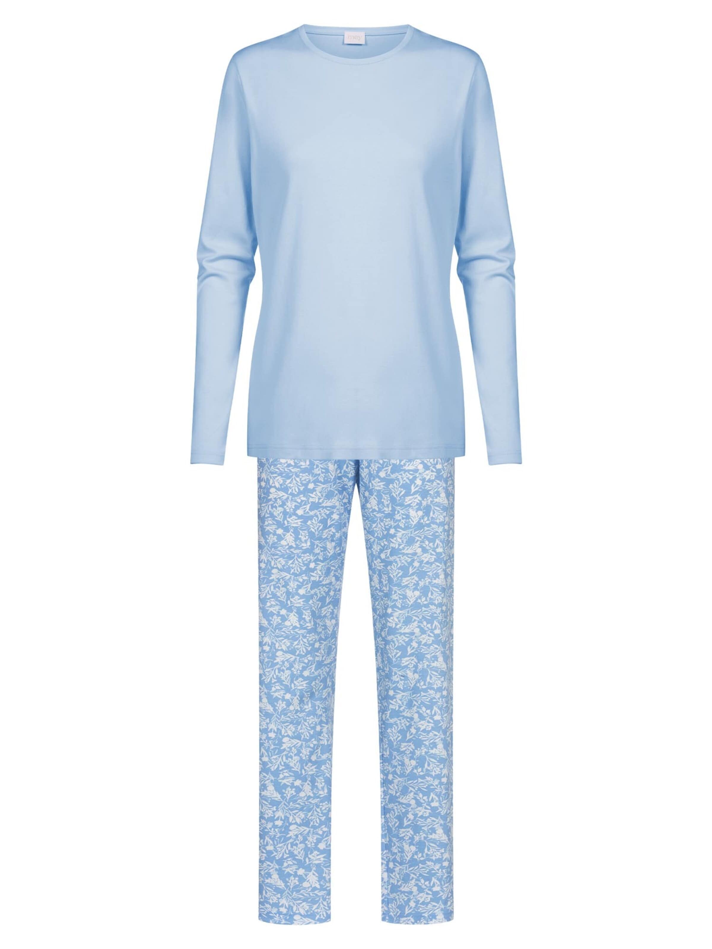 Mey Pyjama 'Sleep & Relax'‌‌‌‌‌‌‌‌ in Blau: Vorderseite