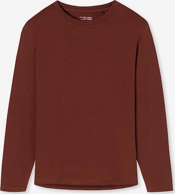 SCHIESSER - Camiseta para dormir en marrón: frente