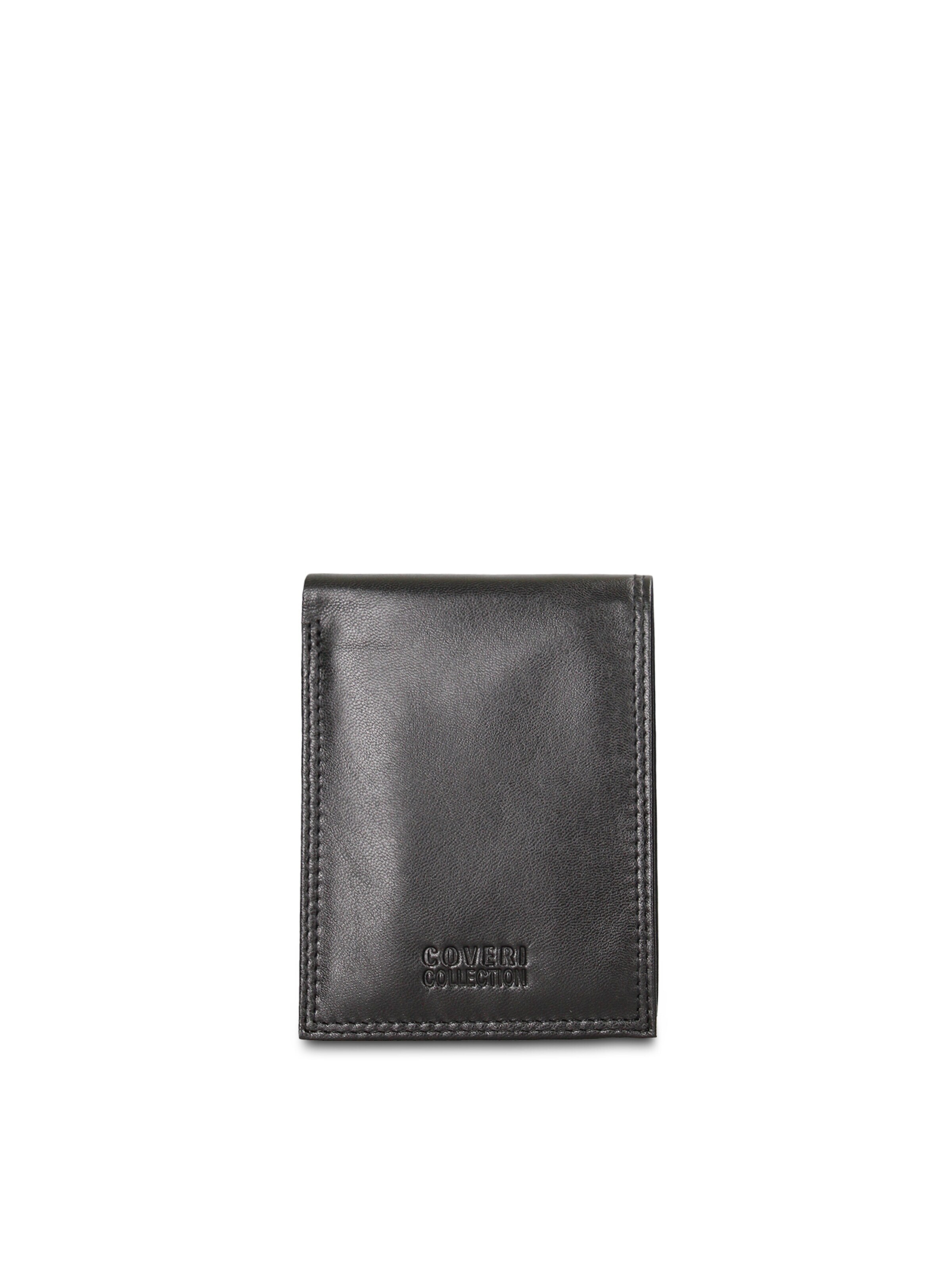 Portamonete 'Portafoglio uomo vera pelle Coveri - Minimalista sfoderato' di Coveri Collection in nero: frontale