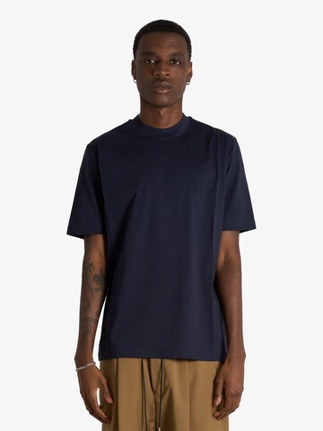 T-Shirt Yes London en bleu : devant