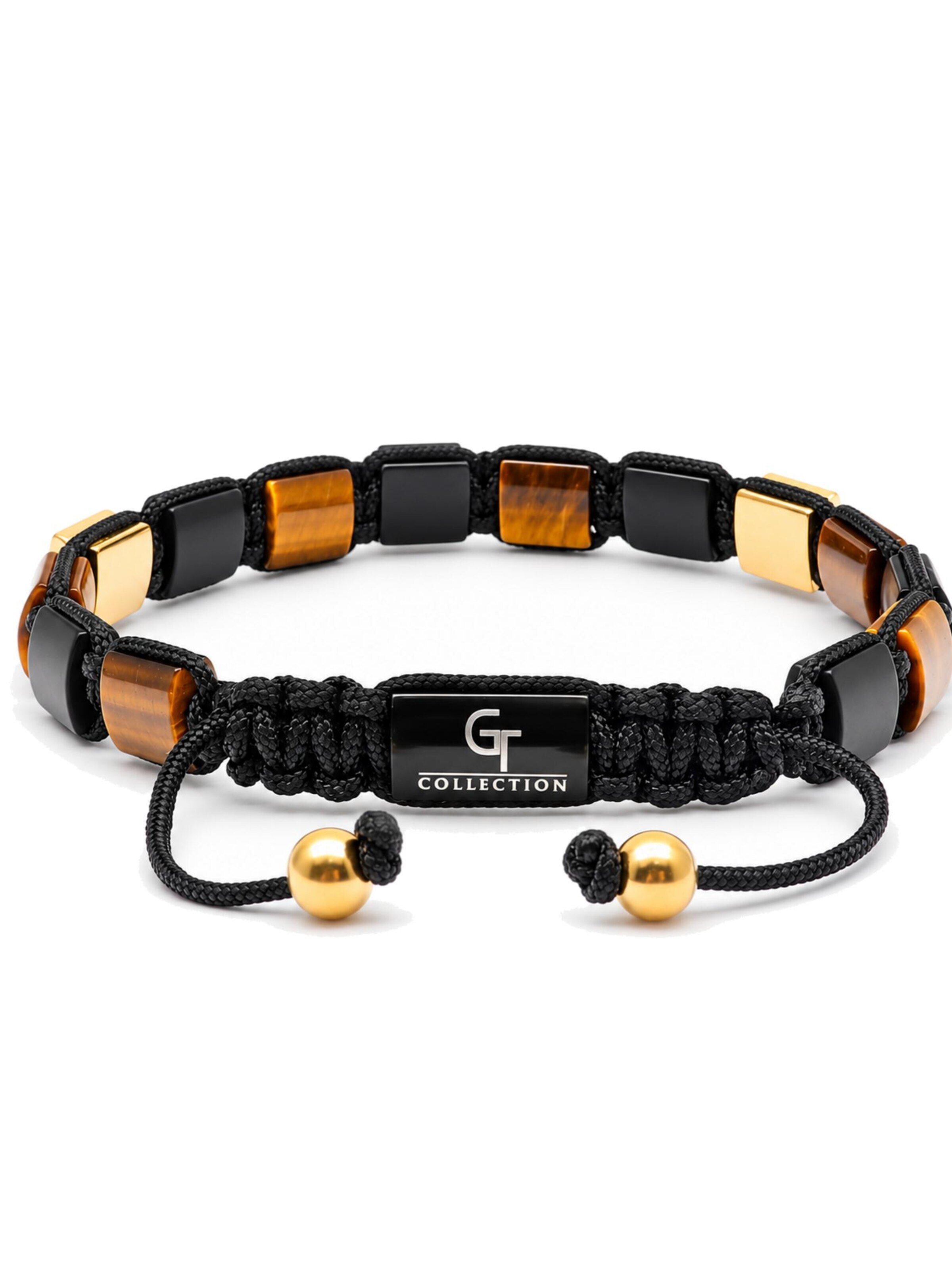 GT Collection Bransoletka 'Flat-Bead' w kolorze brązowy