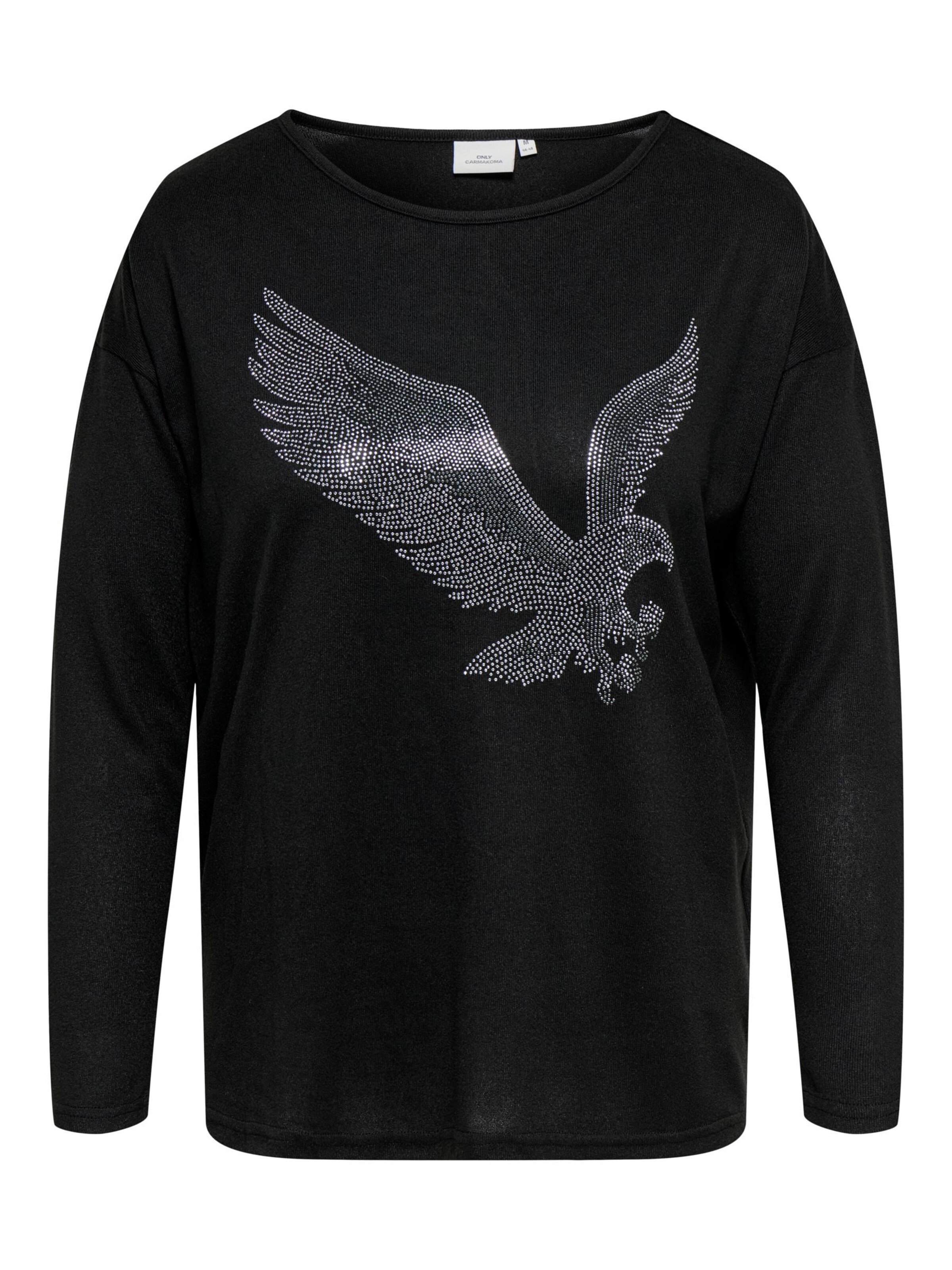 ONLY Carmakoma Shirt in Zwart: voorkant