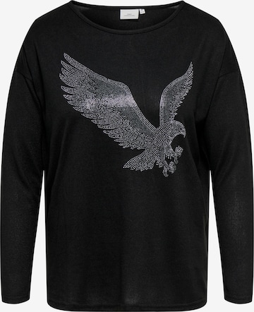 ONLY Carmakoma Shirt in Zwart: voorkant
