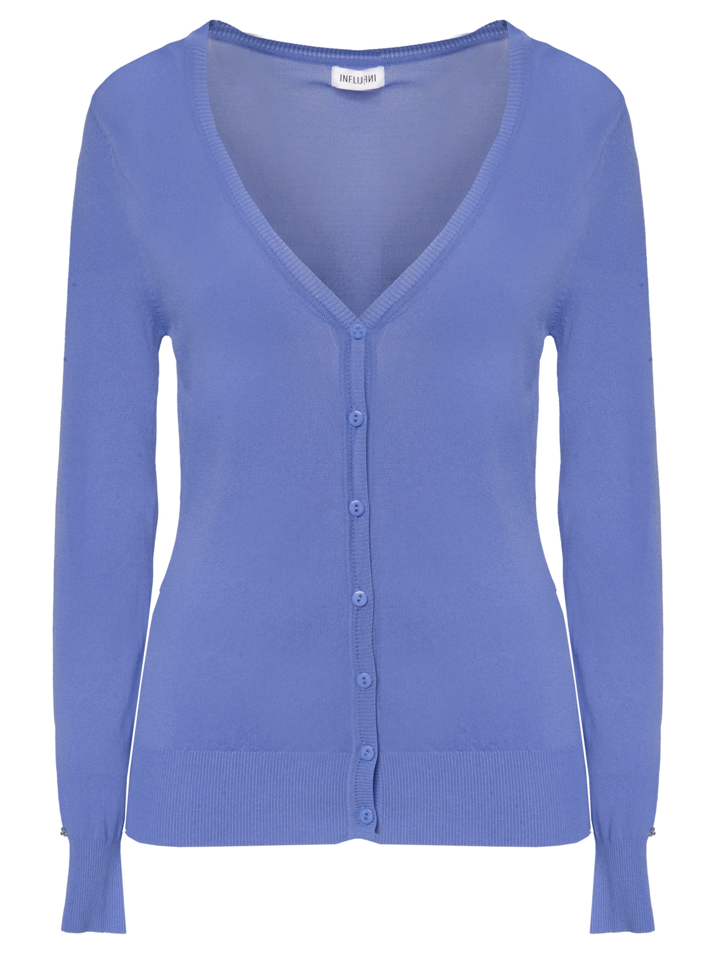 Influencer Вязаная кофта в Синий: спереди