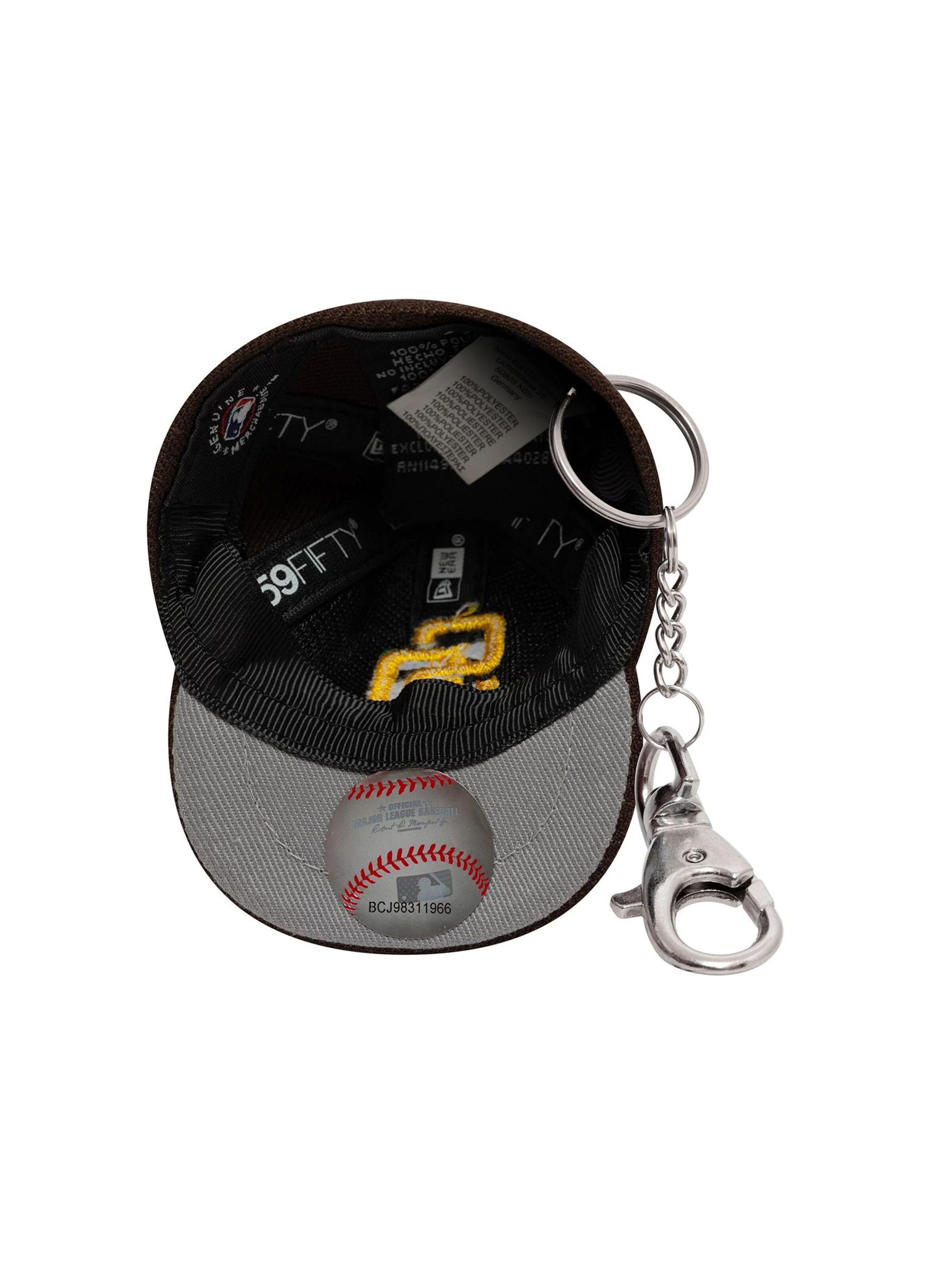 NEW ERA Key Ring 'Mini Cap' in Brown