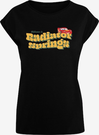 ABSOLUTE CULT Shirt 'Cars - Welcome To Radiator Springs' in curry / grün / feuerrot / schwarz, Produktansicht