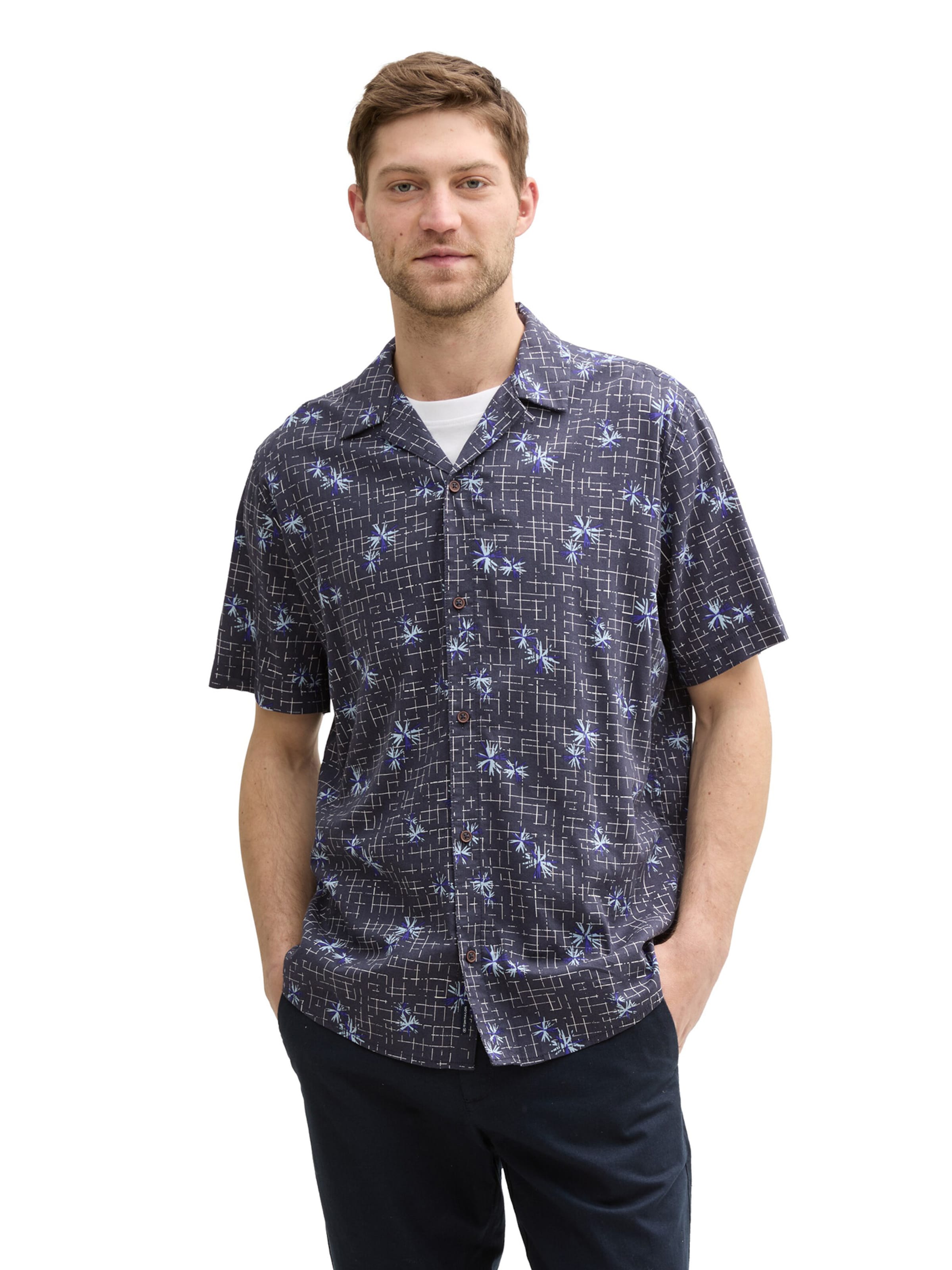 TOM TAILOR Regular fit Srajca | siva barva: sprednja stran