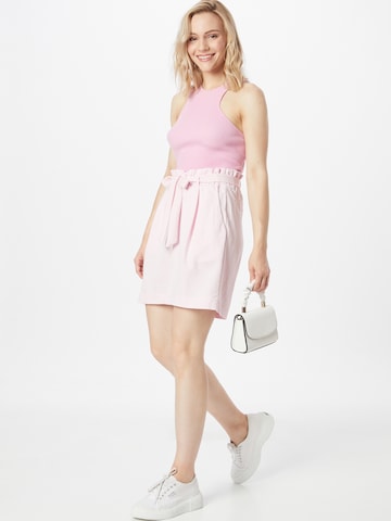 ESPRIT Loosefit Plissert bukse i rosa