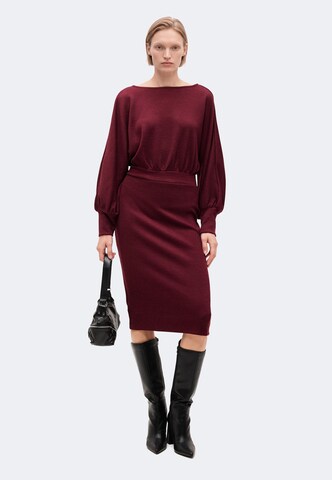 ABOUT YOU - Vestido de punto 'Ivana' en rojo