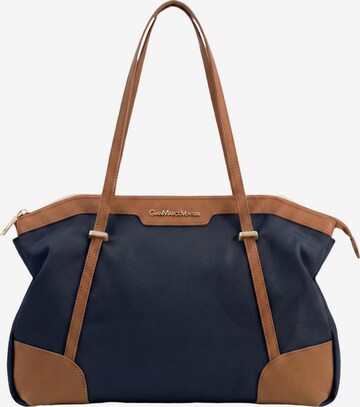 Borsa a spalla di GianMarco Venturi in blu: frontale