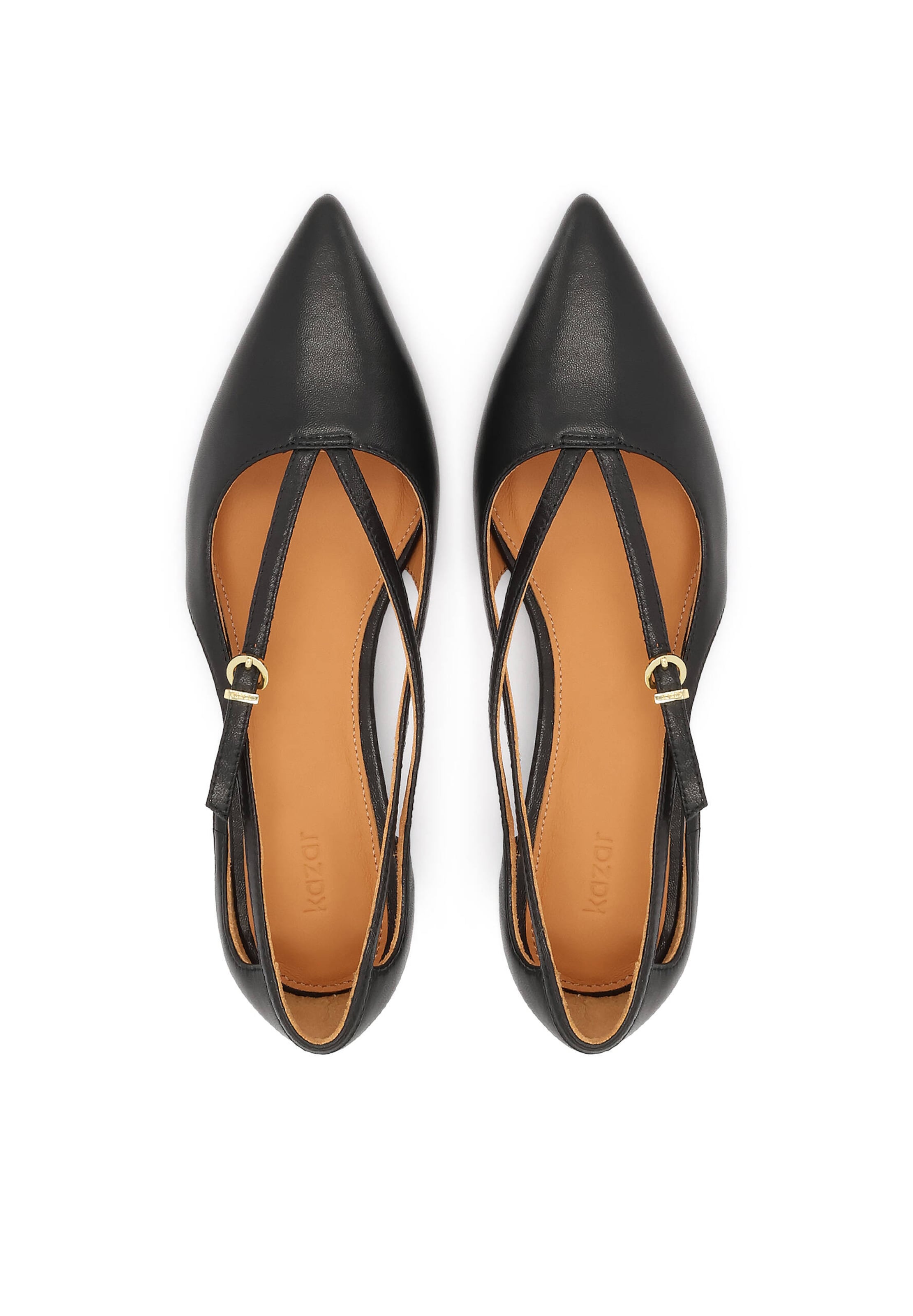 Kazar Strap ballerina in Black