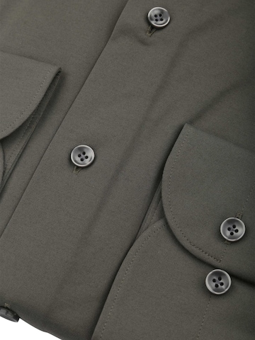 Profuomo Slim fit Overhemd 'Japanese Knitted' in Groen