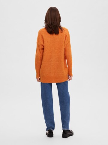 SELECTED FEMME Knit Cardigan 'Maline' in Orange