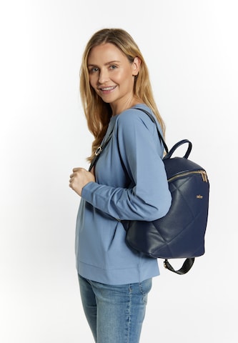 usha BLUE LABEL Rugzak 'Fenia' in Blauw: voorkant