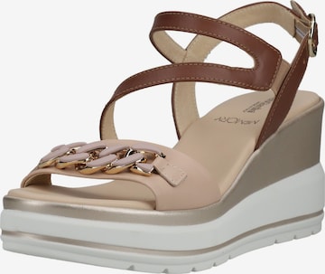 Sandales Nero Giardini en beige : devant