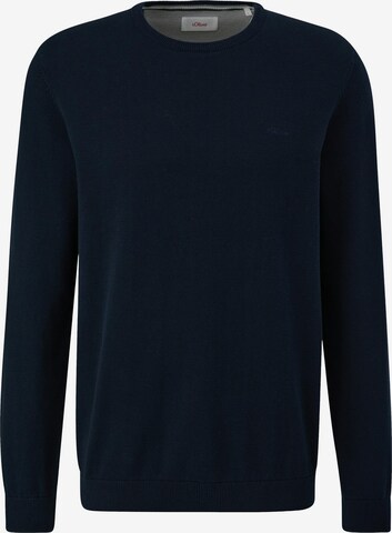 s.Oliver Pullover 'Basic' in Blau: Vorderseite