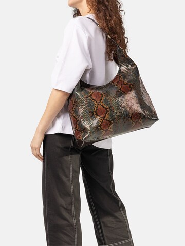 Clio Handbag 'CARRY RAINBOW PYTHON' in Green
