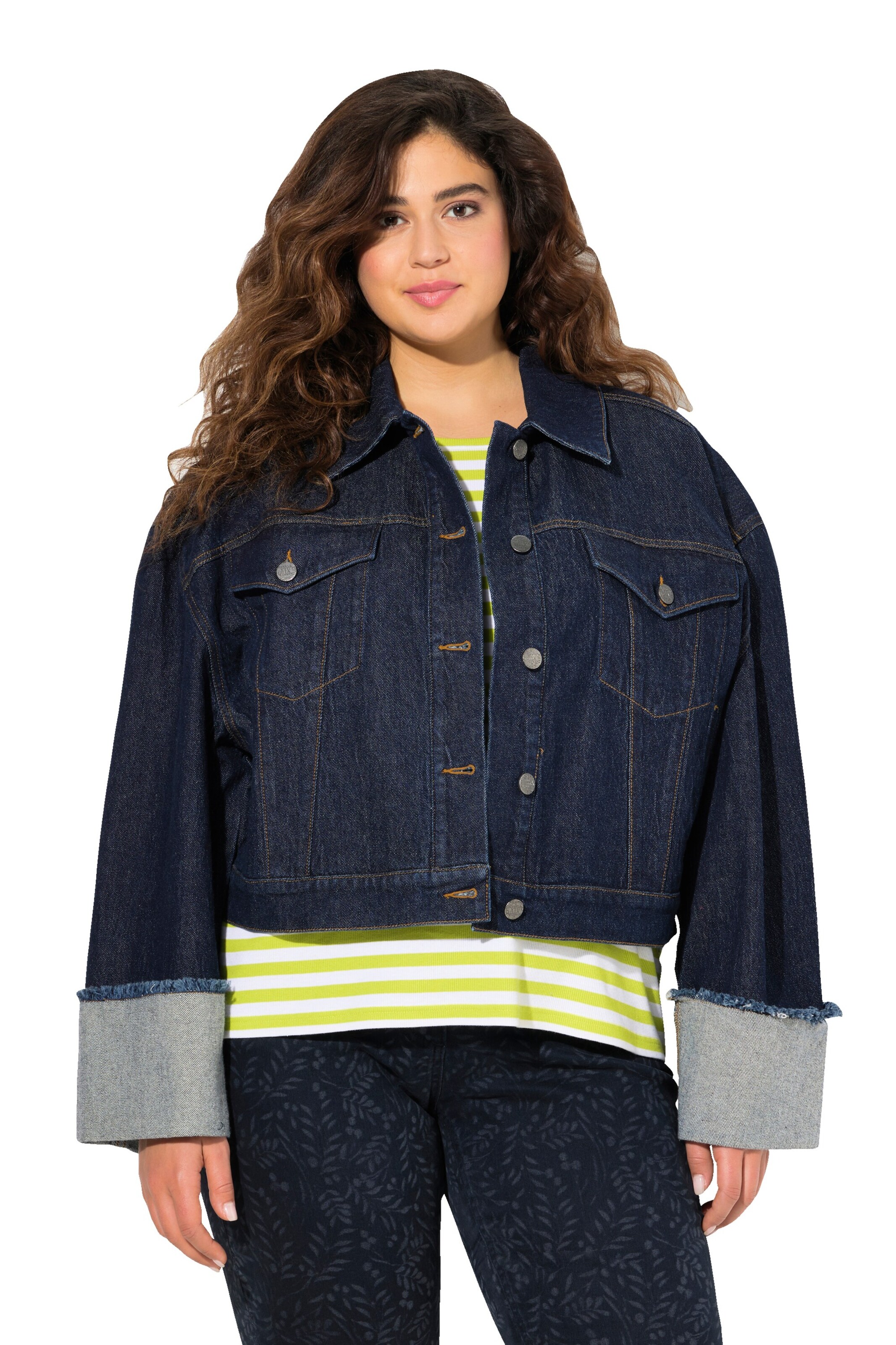 Giacca di mezza stagione di Ulla Popken in blu: frontale