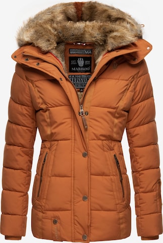 MARIKOO Winter jacket 'Nekoo' in Brown: front