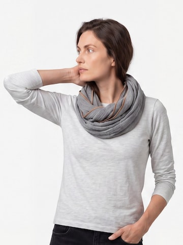 wundabaa Schlauchschal 'mus melange 73x65'‌‌‌‌ in Grau: Vorderseite